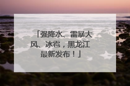 强降水、雷暴大风、冰雹，黑龙江最新发布！