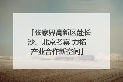 张家界高新区赴长沙、北京考察 力拓产业合作新空间