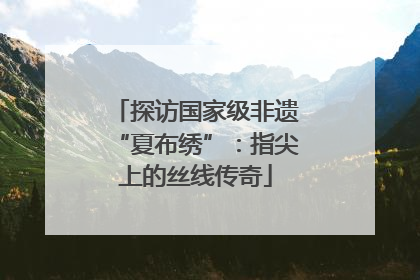 探访国家级非遗“夏布绣”：指尖上的丝线传奇