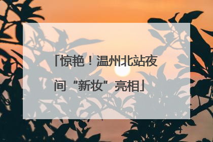 惊艳！温州北站夜间“新妆”亮相