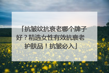 抗皱纹抗衰老哪个牌子好？精选女性有效抗衰老护肤品！抗皱必入