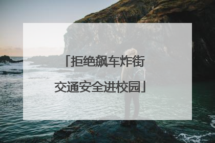 拒绝飙车炸街 交通安全进校园