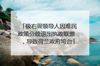 极右翼领导人因难民政策分歧退出执政联盟，导致荷兰政府垮台