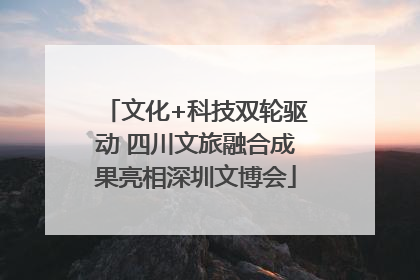 文化+科技双轮驱动 四川文旅融合成果亮相深圳文博会