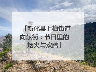 新化县上梅街道向东街：节日里的烟火与欢腾