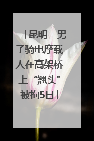 昆明一男子骑电摩载人在高架桥上“翘头”被拘5日
