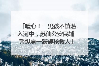 暖心！一男孩不慎落入河中，苏仙公安民辅警纵身一跃硬核救人