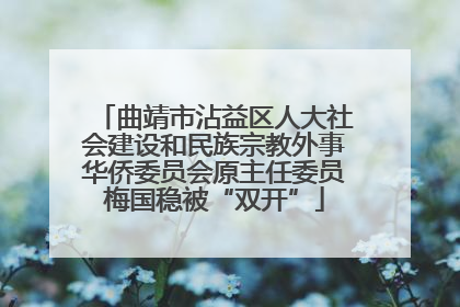 曲靖市沾益区人大社会建设和民族宗教外事华侨委员会原主任委员梅国稳被“双开”