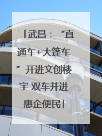武昌：“直通车+大篷车”开进文创楼宇 双车并进惠企便民