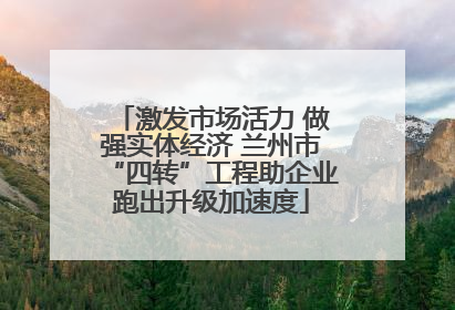 激发市场活力 做强实体经济 兰州市“四转”工程助企业跑出升级加速度
