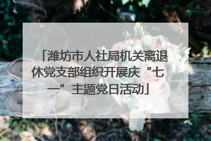 潍坊市人社局机关离退休党支部组织开展庆“七一”主题党日活动