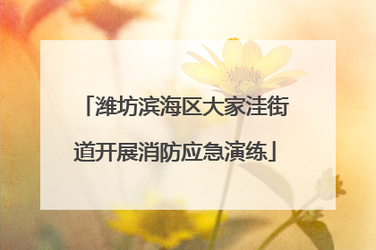 潍坊滨海区大家洼街道开展消防应急演练