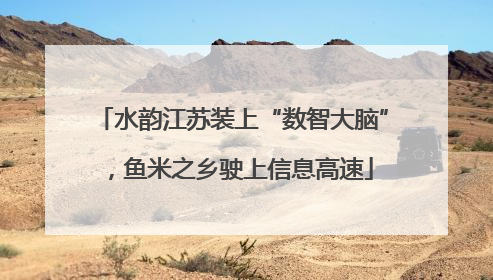 水韵江苏装上“数智大脑”，鱼米之乡驶上信息高速