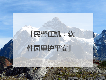民警任凯：软件园里护平安