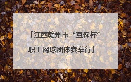 江西赣州市“互保杯”职工网球团体赛举行