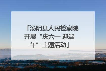 汤阴县人民检察院开展“庆六一 迎端午”主题活动