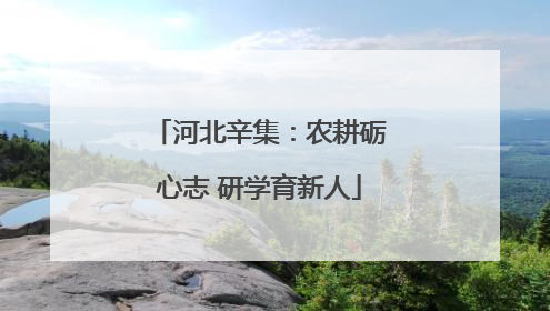 河北辛集：农耕砺心志 研学育新人