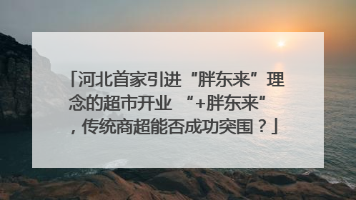 河北首家引进“胖东来”理念的超市开业 “+胖东来”，传统商超能否成功突围？