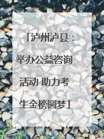 泸州泸县：举办公益咨询活动 助力考生金榜圆梦