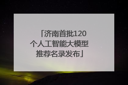 济南首批120个人工智能大模型推荐名录发布