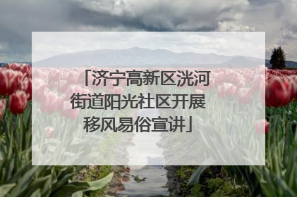 济宁高新区洸河街道阳光社区开展移风易俗宣讲
