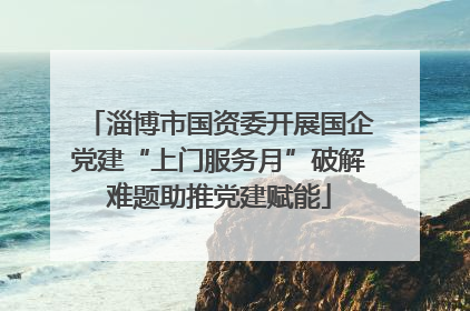淄博市国资委开展国企党建“上门服务月”破解难题助推党建赋能
