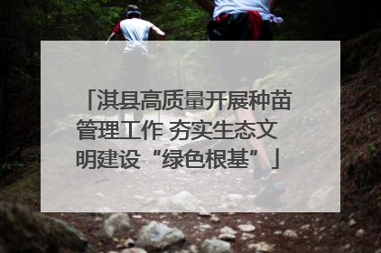 淇县高质量开展种苗管理工作 夯实生态文明建设“绿色根基”