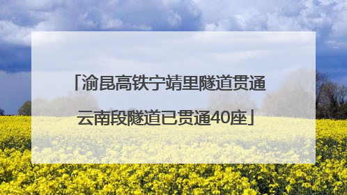 渝昆高铁宁靖里隧道贯通  云南段隧道已贯通40座