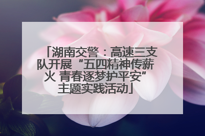 湖南交警：高速三支队开展“五四精神传薪火 青春逐梦护平安”主题实践活动
