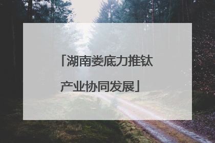 湖南娄底力推钛产业协同发展