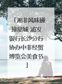 湘非风味碰撞星城 浦发银行长沙分行协办中非经贸博览会美食节