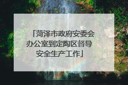 菏泽市政府安委会办公室到定陶区督导安全生产工作