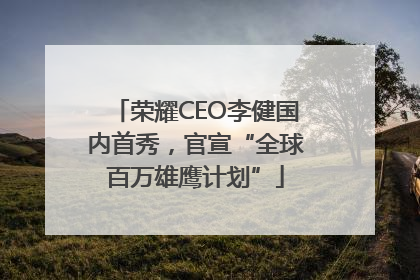 荣耀CEO李健国内首秀，官宣“全球百万雄鹰计划”