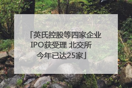 英氏控股等四家企业IPO获受理 北交所今年已达25家
