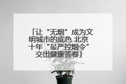 让“无烟”成为文明城市的底色 北京十年“最严控烟令”交出健康答卷