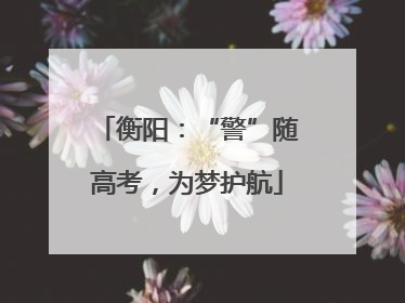 衡阳：“警”随高考，为梦护航
