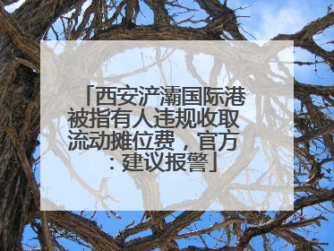 西安浐灞国际港被指有人违规收取流动摊位费，官方：建议报警