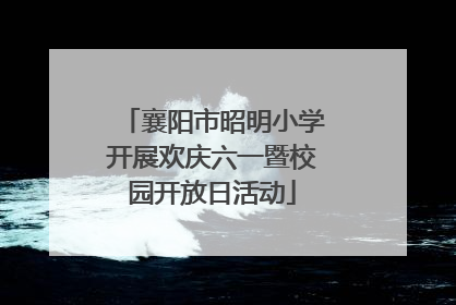 襄阳市昭明小学开展欢庆六一暨校园开放日活动