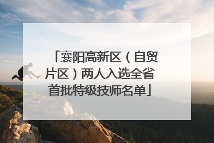 襄阳高新区（自贸片区）两人入选全省首批特级技师名单