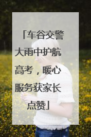 车谷交警大雨中护航高考，暖心服务获家长点赞