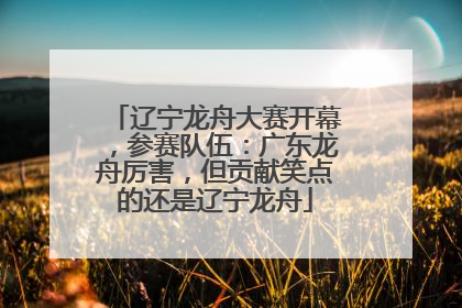 辽宁龙舟大赛开幕，参赛队伍：广东龙舟厉害，但贡献笑点的还是辽宁龙舟