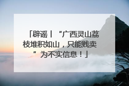 辟谣丨“广西灵山荔枝堆积如山，只能贱卖”为不实信息！