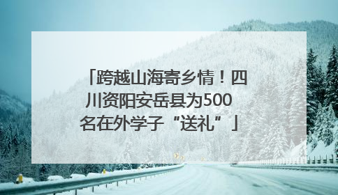 跨越山海寄乡情！四川资阳安岳县为500名在外学子“送礼”