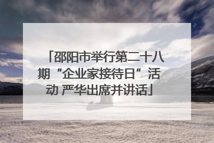 邵阳市举行第二十八期“企业家接待日”活动 严华出席并讲话