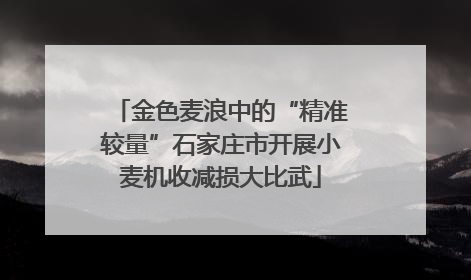 金色麦浪中的“精准较量”石家庄市开展小麦机收减损大比武