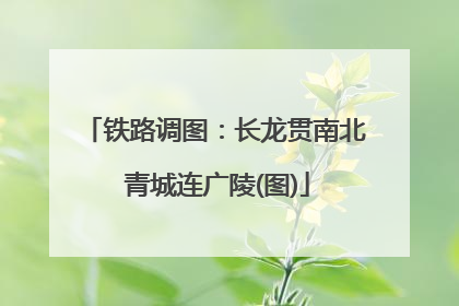 铁路调图：长龙贯南北 青城连广陵(图)