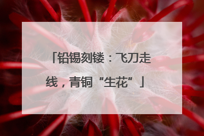 铅锡刻镂：飞刀走线，青铜“生花”