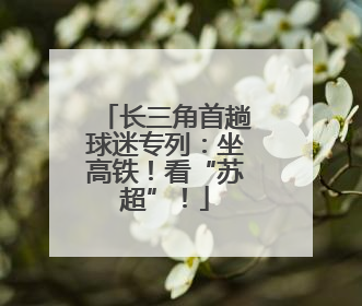 长三角首趟球迷专列：坐高铁！看“苏超”！