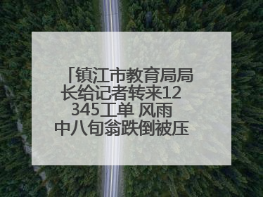 镇江市教育局局长给记者转来12345工单 风雨中八旬翁跌倒被压电瓶车下，扶不扶？镇江高职学子选择令人钦佩
