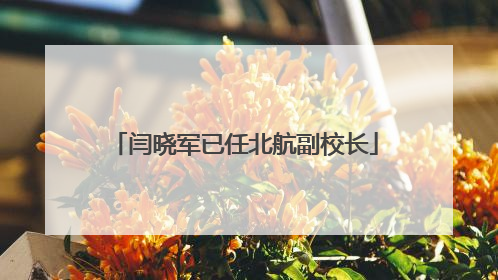 闫晓军已任北航副校长